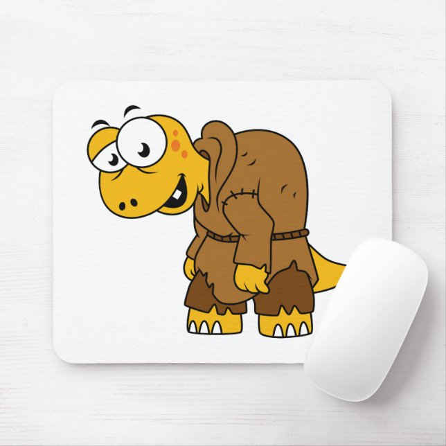 Mousepad Um Cartoon Dinossaur Hunchback. (Com mouse)