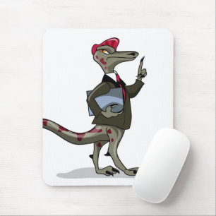 Mousepad Um Cartoon Iguanodon Clerk.