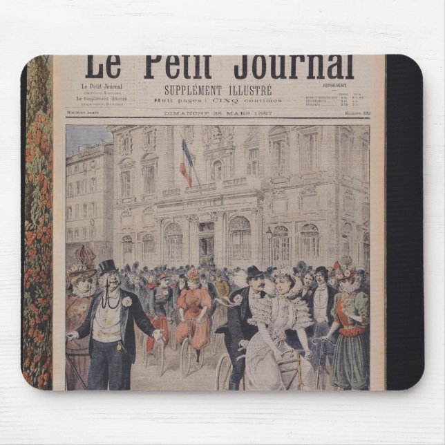 Mousepad Um casamento em uma bicicleta (Frente)