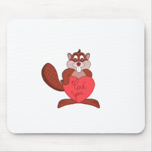 Mousepad Um castor apaixonado