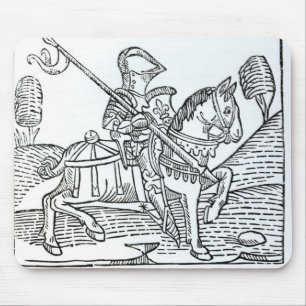 Mousepad Um cavaleiro, do jogo de Caxton 'das xadrezes