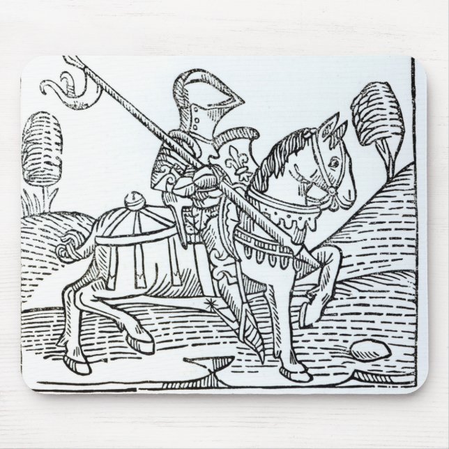 Mousepad Um cavaleiro, do jogo de Caxton 'das xadrezes (Frente)