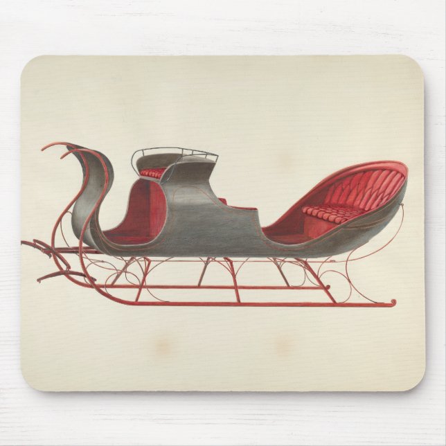 Mousepad Um Cavalo Aberto - Sleigh - Natal (Frente)