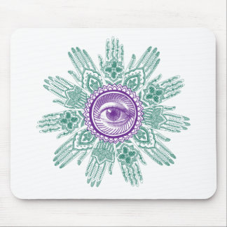 Mousepad Um círculo das mãos e de um olho
