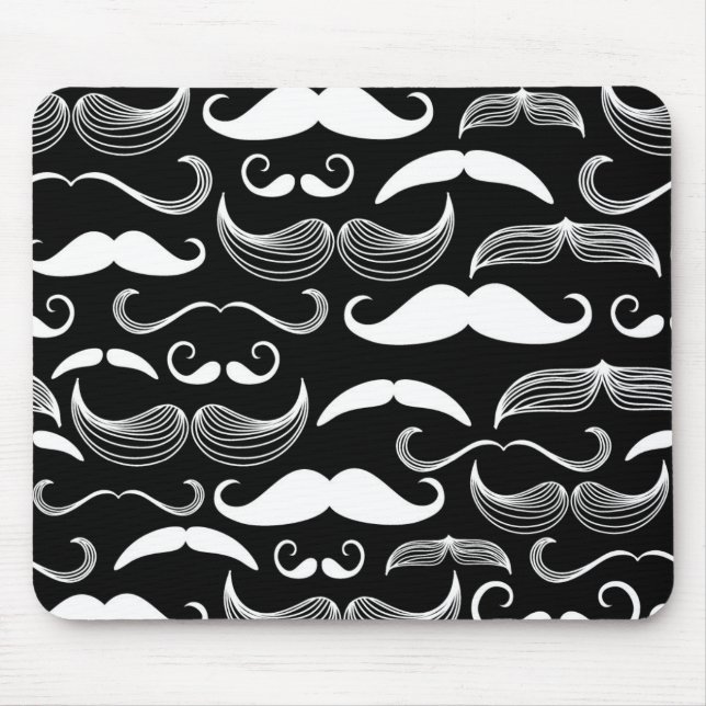 Mousepad Um clube dos cavalheiros. Teste padrão do bigode (Frente)