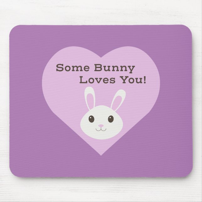 Mousepad Um Coelhinho Te Ama (Frente)