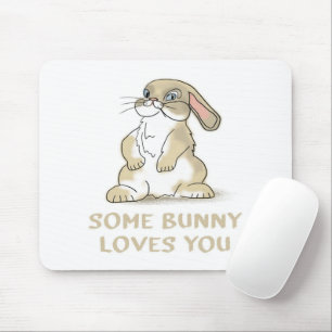 Mousepad Um Coelhinho Te Ama Presentes de coelho
