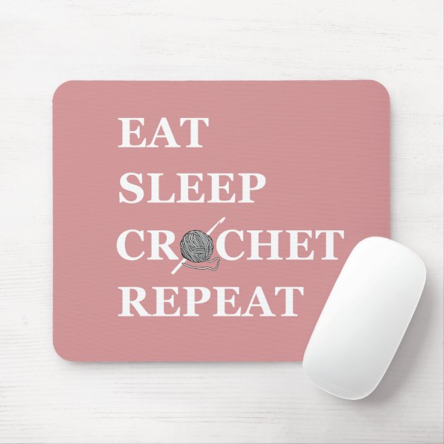 Mousepad Um crochê engraçado costeleta dizendo presente (Com mouse)