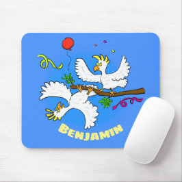 Mousepad Um desenho animado de festas de coquetéis engraçad