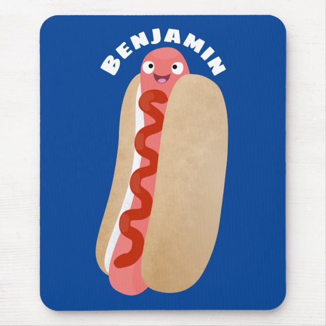 Mousepad Um desenho animado e engraçado de Weiner (Frente)