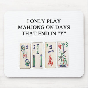 Mousepad um design engraçado do mahjong