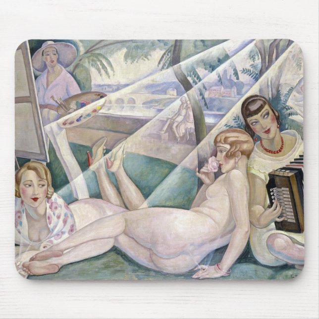 Mousepad Um Dia de Verão (Mulheres Bonitas no Sol) (Frente)