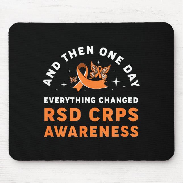 Mousepad Um Dia Tudo Mudou Rsd Crps Conscientização (Frente)