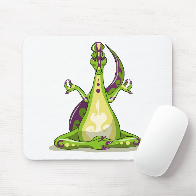 Mousepad Um Dinossauro Iguanodon Fazendo Yoga. (Com mouse)
