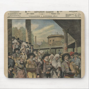 Mousepad Um direito bretão do casamento em Paris