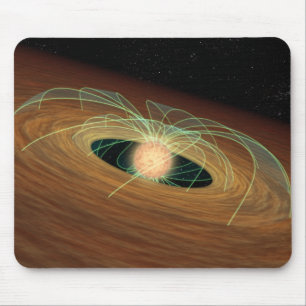 Mousepad Um disco empoeirado que forma planeta em órbita
