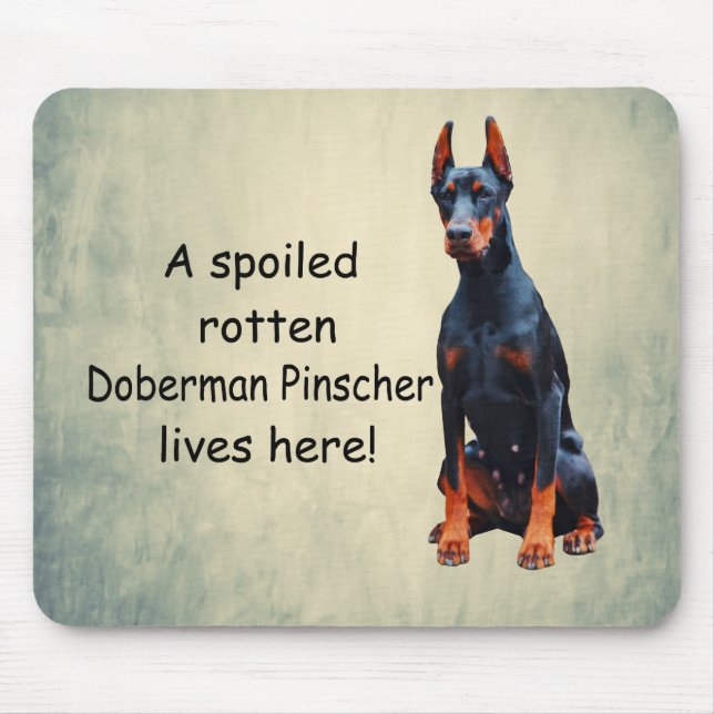 Mousepad Um Doberman Rotten Morando Aqui (Frente)