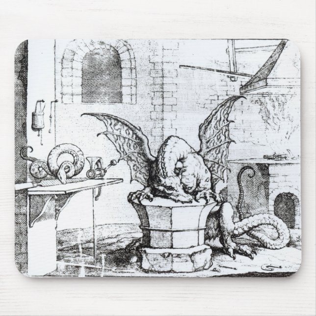 Mousepad Um dragão em uma oficina (Frente)