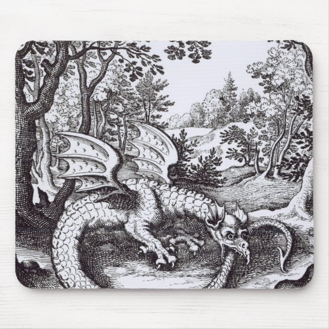 Mousepad Um dragão na floresta (Frente)