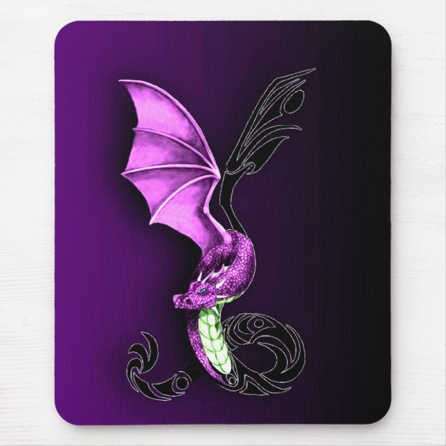 Mousepad Um dragão roxo (Frente)