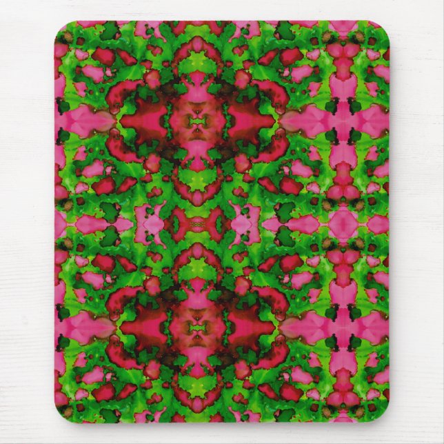 Mousepad Um estudo em rosa e verde (Frente)