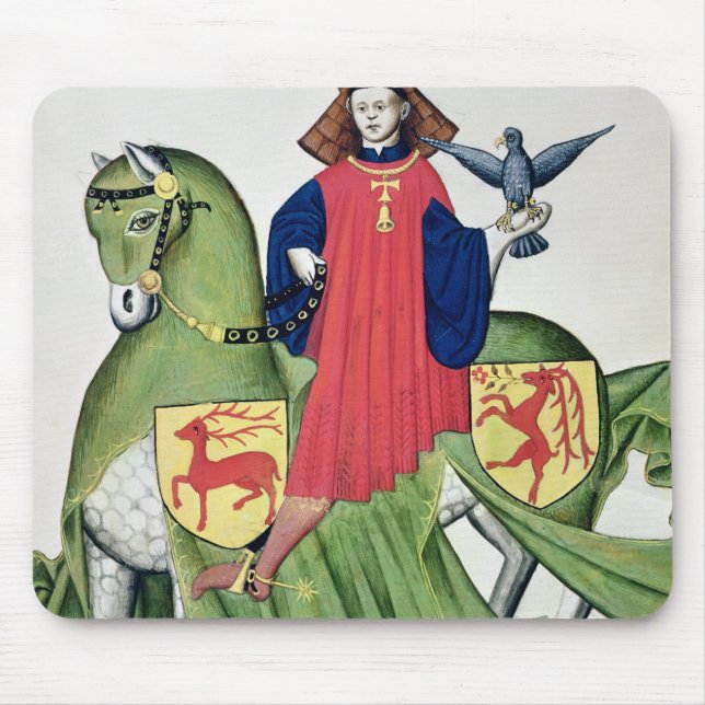 Mousepad Um falcoeiro, de Códice de Capodilista (Frente)