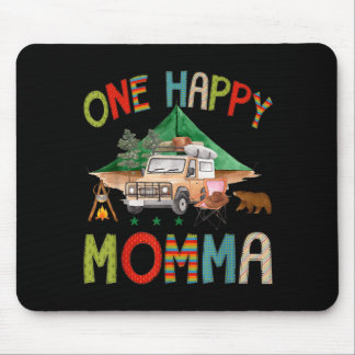 Mousepad Um Feliz Camping Momma 1º Aniversário Menino Campi