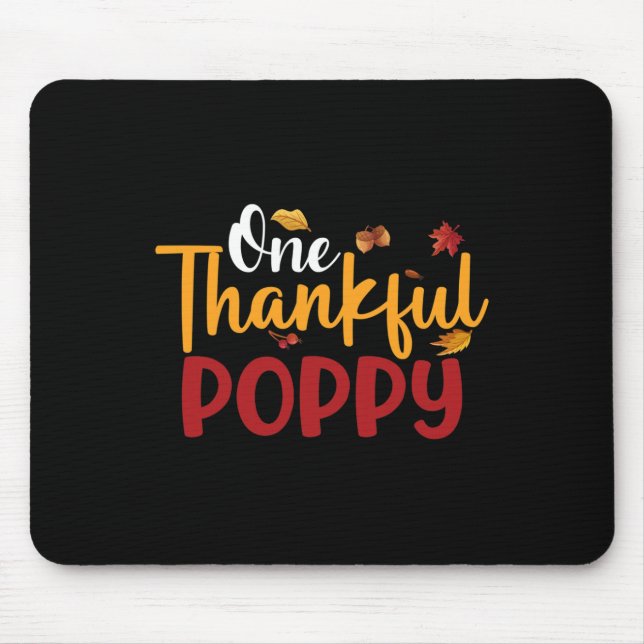 Mousepad Um Feliz Pappy Engraçado Dia de Ação de Graças out (Frente)