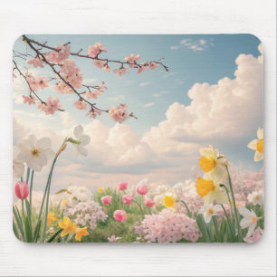 Mousepad Um Fundo Floral de Primavera