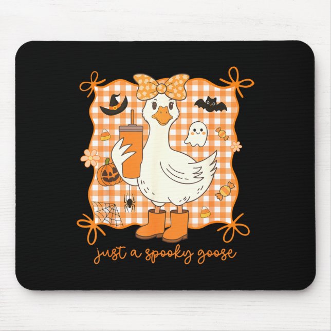 Mousepad Um Ganso Assustador Ganso Bobo de Halloween Engraç (Frente)