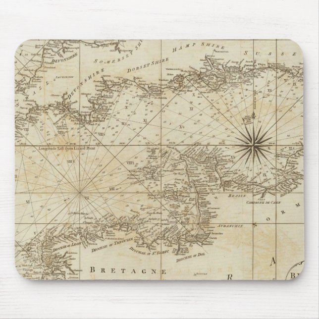 Mousepad Um gráfico do Canal Britânico (Frente)