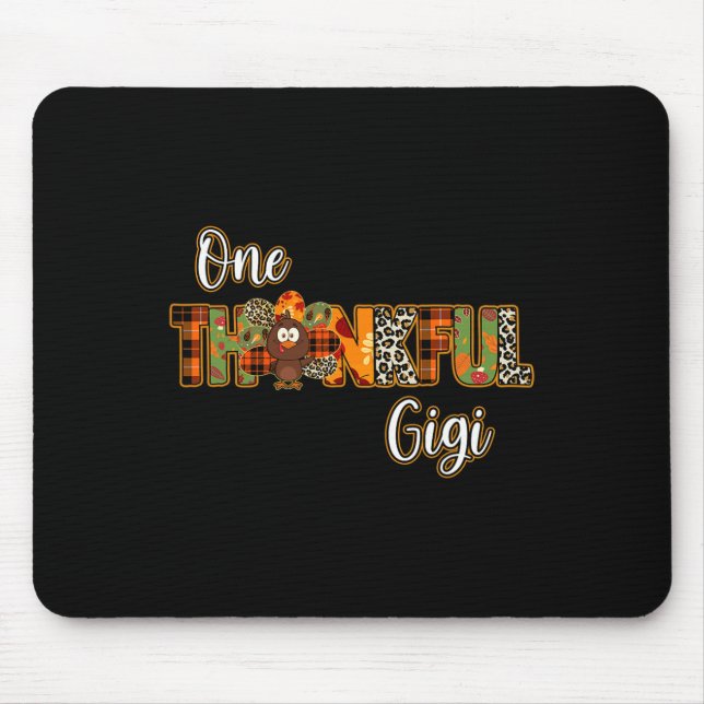 Mousepad Um grato peru Gigi abençoado Gigi Abóbora do que (Frente)