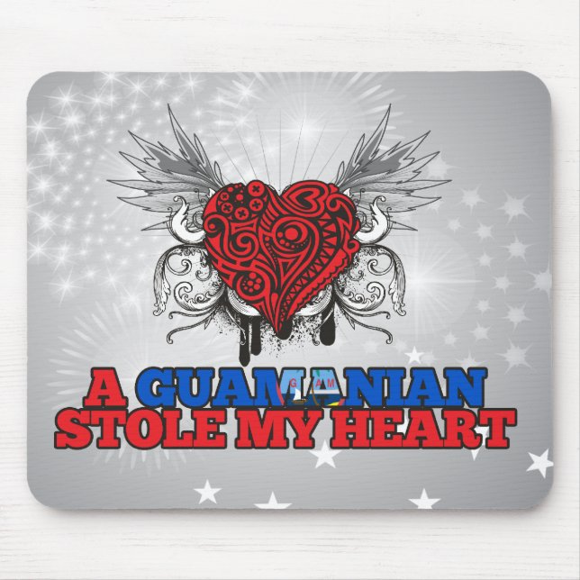 Mousepad Um Guamês roubou meu coração (Frente)