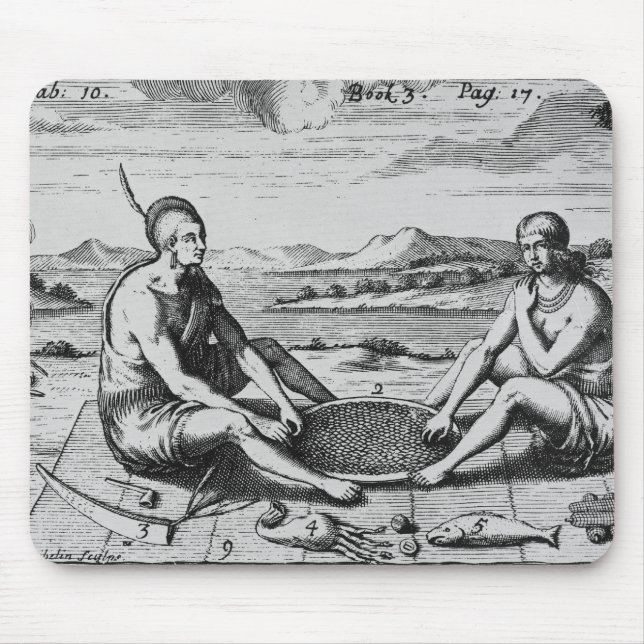 Mousepad Um homem e sua esposa no comensal, 1705 (Frente)