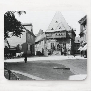 Mousepad Um hotel velho na praça da cidade, Goslar, c.1910