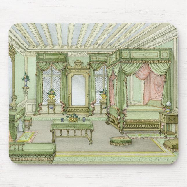 Mousepad Um interior do quarto no estilo de Henri II (litho (Frente)