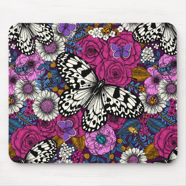 Mousepad Um jardim II colorido (Frente)
