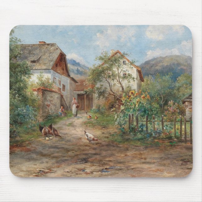 Mousepad Um Jardim Russo em Flor no Campo (Frente)