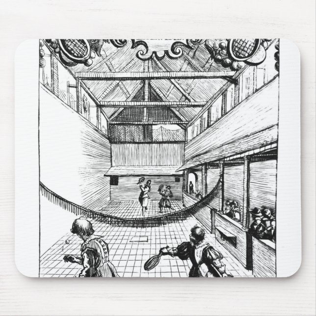 Mousepad Um jogo real do tênis no Jeu de Paume (Frente)