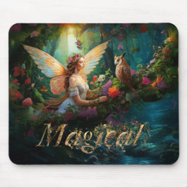 Mousepad Um lago de fada mágica Texto decorativo mágico