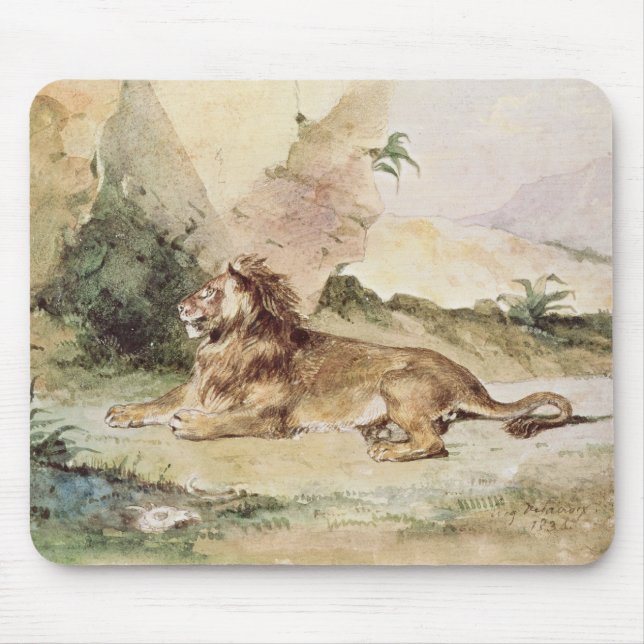 Mousepad Um leão no deserto, 1834 (Frente)