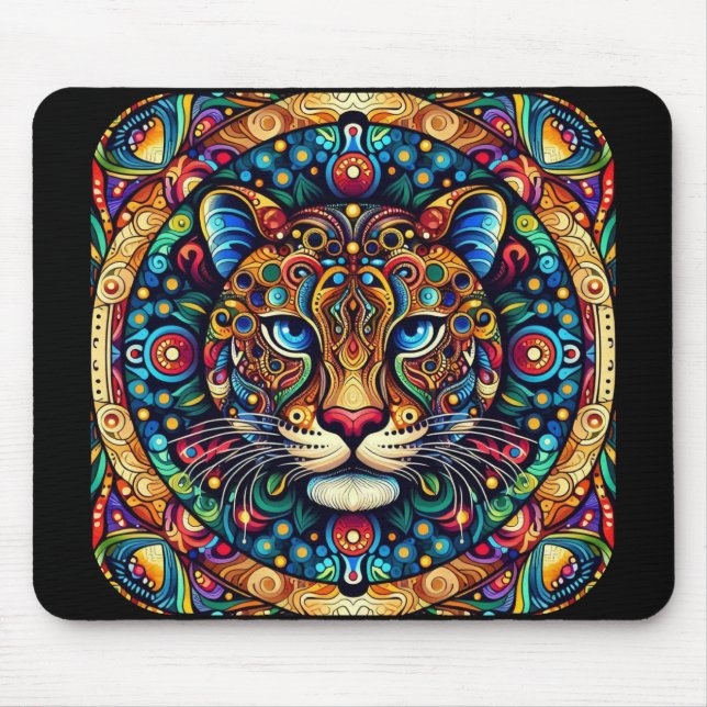 Mousepad Um Leopardo Majestoso - Um Pão De Rato (Frente)