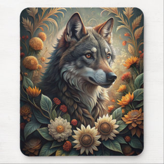 Mousepad Um Lobo Florestal Bonito