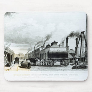 Mousepad Um Manufactory do Vapor-Motor e trabalhos do ferro