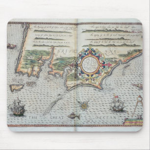 Mousepad Um mapa do litoral de Brittany, 1588