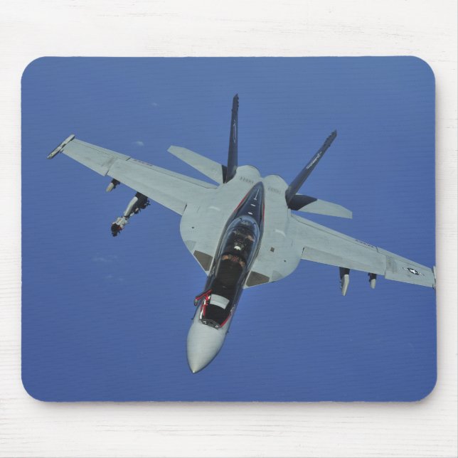 Mousepad Um Marinho americano F/A-18F Super Hornet em voo (Frente)
