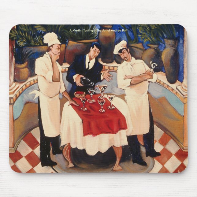 Mousepad Um Martini | de prova a arte de Andrea… (Frente)