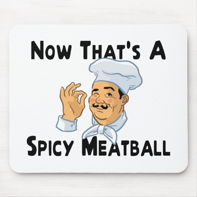 Mousepad Um Meatball picante (Frente)