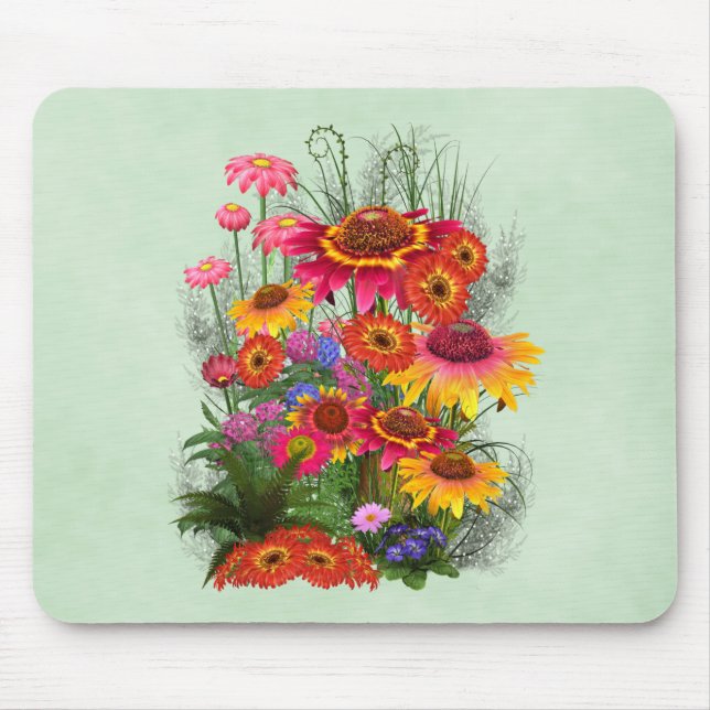Mousepad Um monte de lindas flores. (Frente)