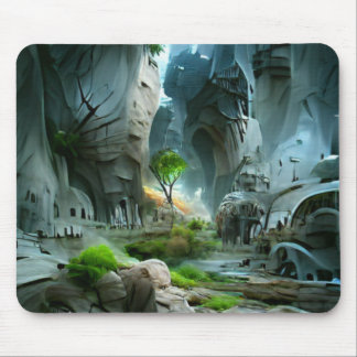 Mousepad Um Mundo Fantástico Paisagem Ambiente Cidade